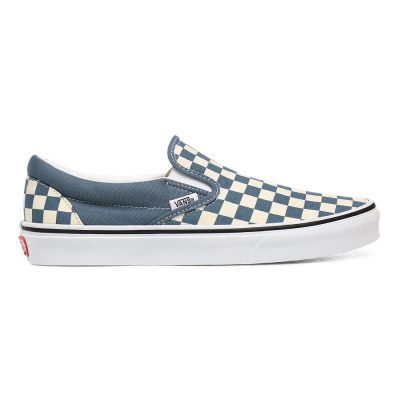 Vans Checkerboard Classic Slip-On - Kadın Slip-On Ayakkabı (Mavi)